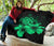 Hawaii Hibiscus Premium Quilt - Turtle Map - Pastel Green - Polynesian Pride