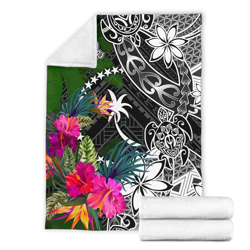 Chuuk Premium Blanket - Turtle Plumeria Banana Leaf - Polynesian Pride