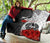Tahiti Polynesian Premium Quilt - Coat Of Arm With Hibiscus White - Polynesian Pride