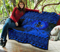 Cook Island Quilt Wave Blue Design - Polynesian Pride