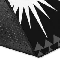 Marshall Area Rug - Marshall Seal With Polynesian Tattoo Style ( Black) - Polynesian Pride