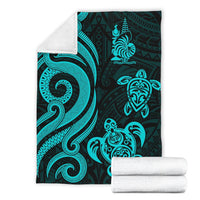 New Caledonia Premium Blanket - Turquoise Tentacle Turtle - Polynesian Pride