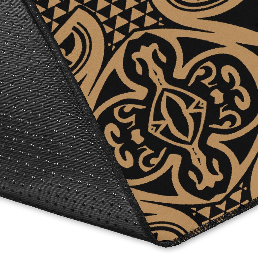 Hawaii Area Rug Polynesian Kakau Turtle AH - Polynesian Pride
