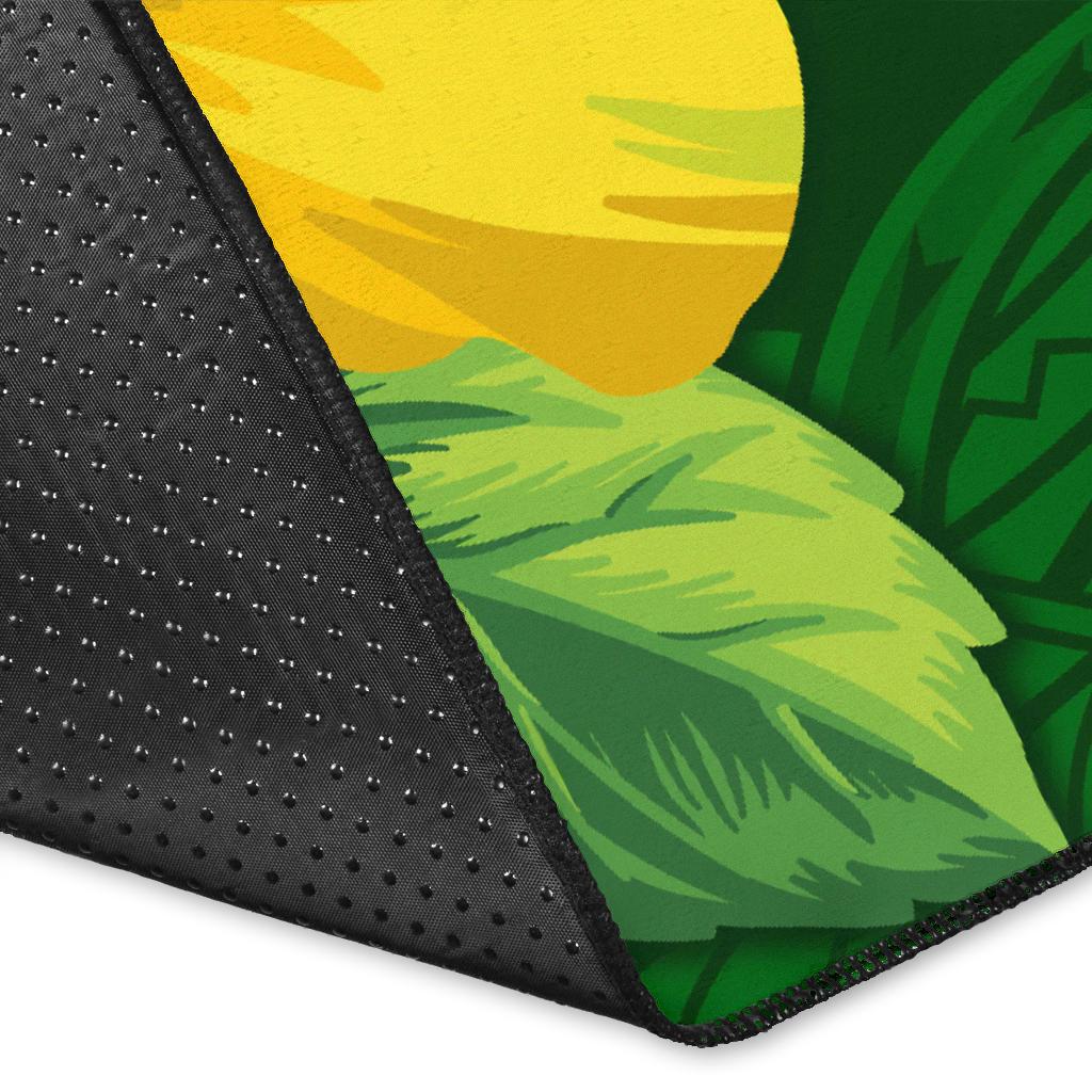 American Samoa Area Rug - Manu'atele Hibiscus Flag - Polynesian Pride