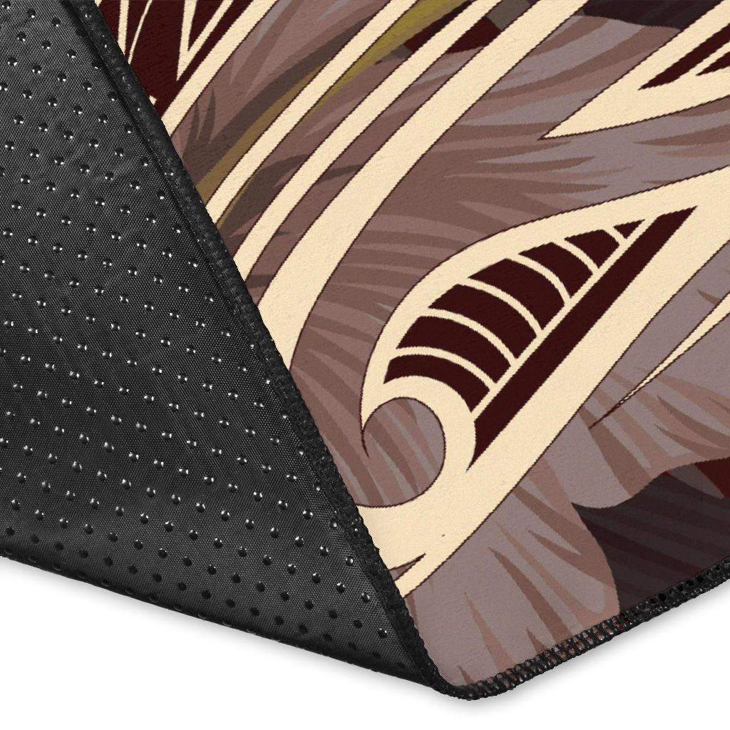 Hawaii Tropical Hibiscus Aumakua Rug - Lucas Style - Red Rug - Polynesian Pride