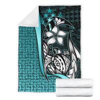 Kosrae Micronesia Premium Blanket Turquoise - Turtle With Hook - Polynesian Pride