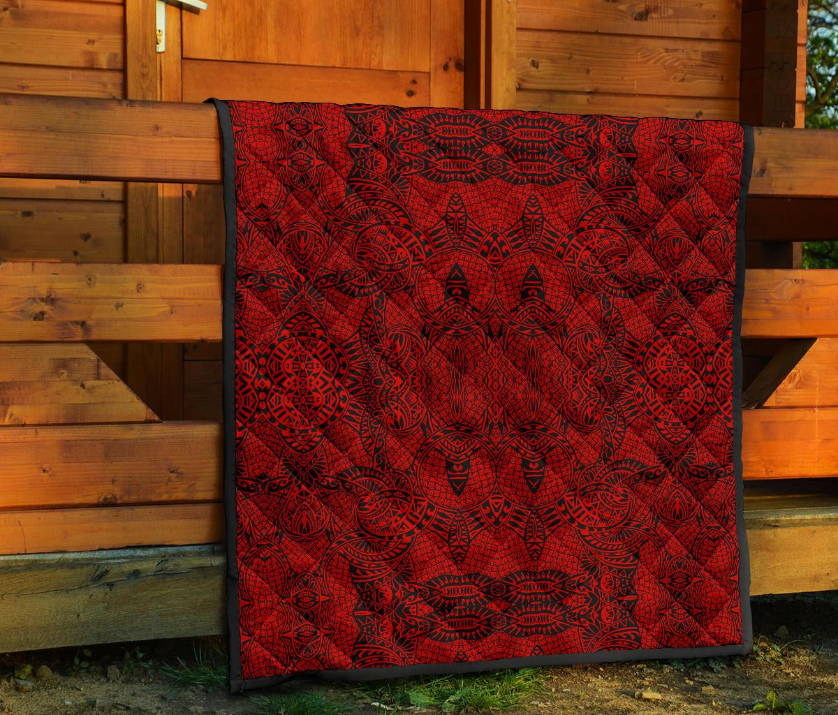 Polynesian Premium Quilt Red - Polynesian Pride