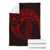 Seahorse Polynesian Blanket - Polynesian Tattoo Red - Polynesian Pride