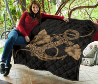 Anchor Gold Poly Tribal Premium Quilt - Polynesian Pride