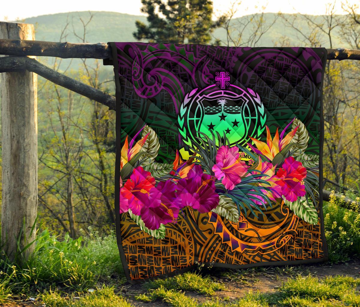 Samoa Premium Quilt - Summer Hibiscus - Polynesian Pride