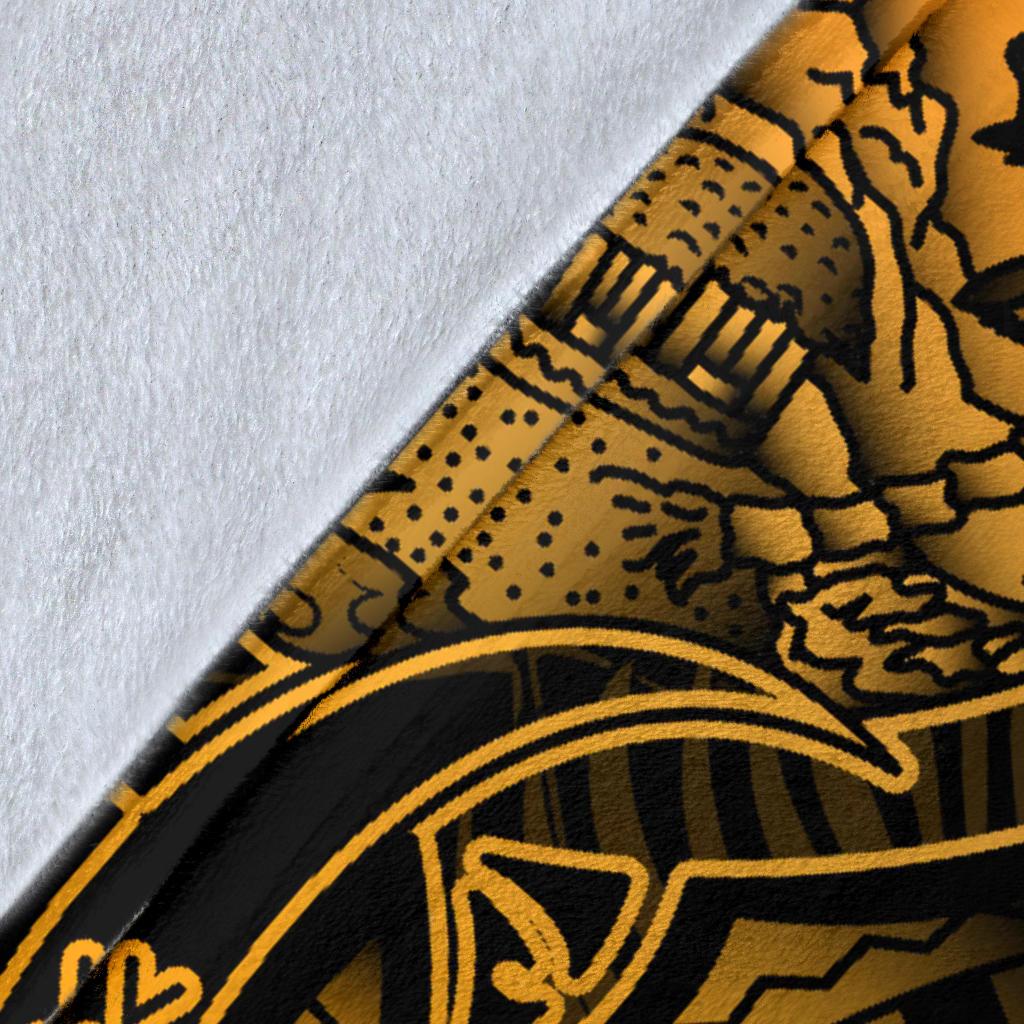 Polynesian Hawaii (Kanaka Maoli) Premium Blanket - Gold Turtle Homeland - Polynesian Pride