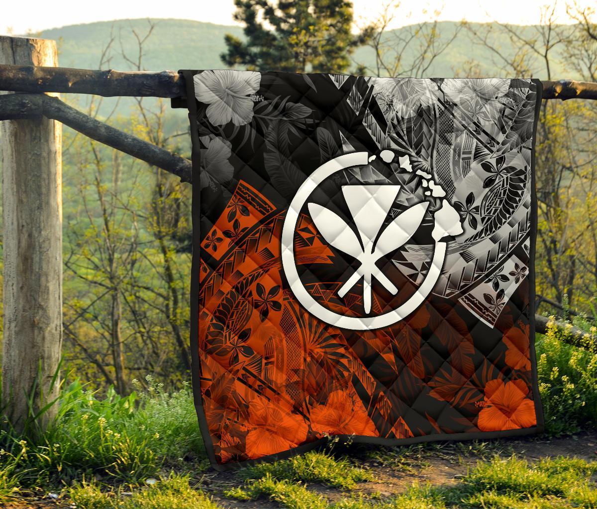 Polynesian Hawaii Kanaka Maoli Premium Quilt - Vintage Polynesian Style - Polynesian Pride