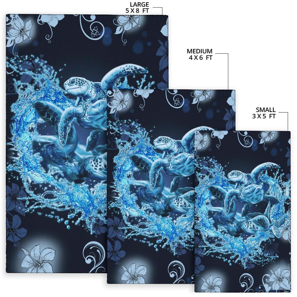 Hawaii Turtle Sea Ohana Rug - Polynesian Pride