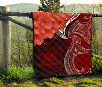 Samoa Premium Quilt - Samoa Seal Wave Style (Red) - Polynesian Pride