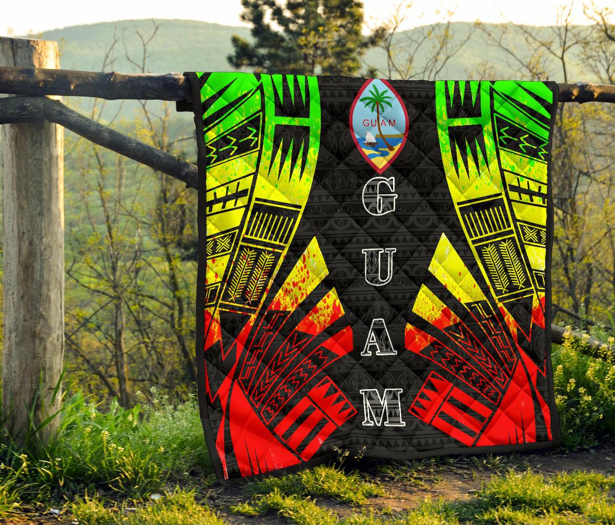 Guam Premium Quilt - Polynesian Tattoo Reggae - Polynesian Pride