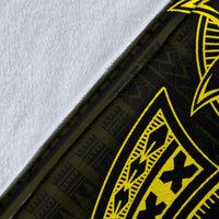 Seahorse Polynesian Blanket - Polynesian Tattoo Yellow - Polynesian Pride