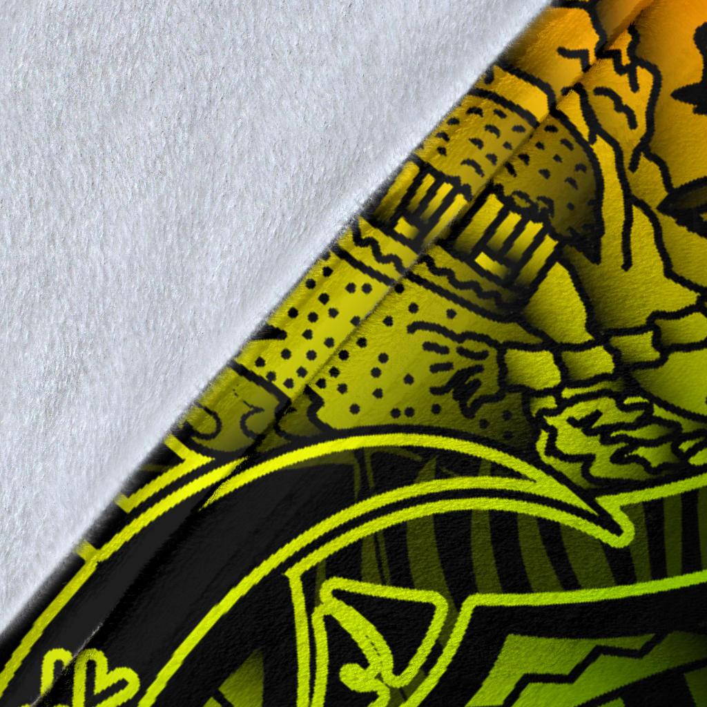 Polynesian Hawaii (Kanaka Maoli) Premium Blanket - Reggae Turtle Homeland - Polynesian Pride