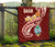 Guam Premium Quilt - Guam Seal Polynesian Patterns Plumeria (Red) - Polynesian Pride