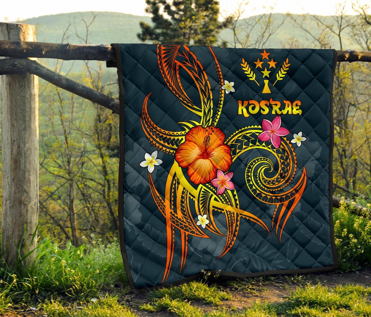 Kosrae Polynesian Premium Quilt - Legend of Kosrae (Blue) - Polynesian Pride