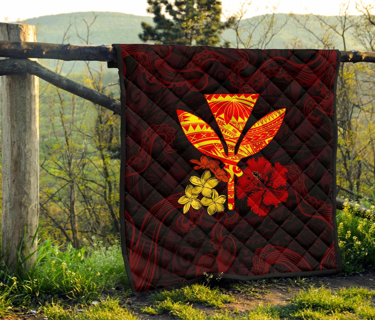 Polynesian Kanaka Maoli Flower Quilt - Polynesian Pride