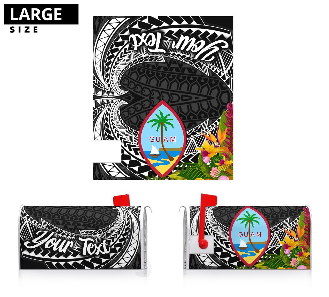 Guam Mailbox Cover - Custom Personalised Tropical Flowers Style - Polynesian Pride