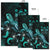 Fiji Polynesian Area Rugs - Turtle With Blooming Hibiscus Turquoise - Polynesian Pride