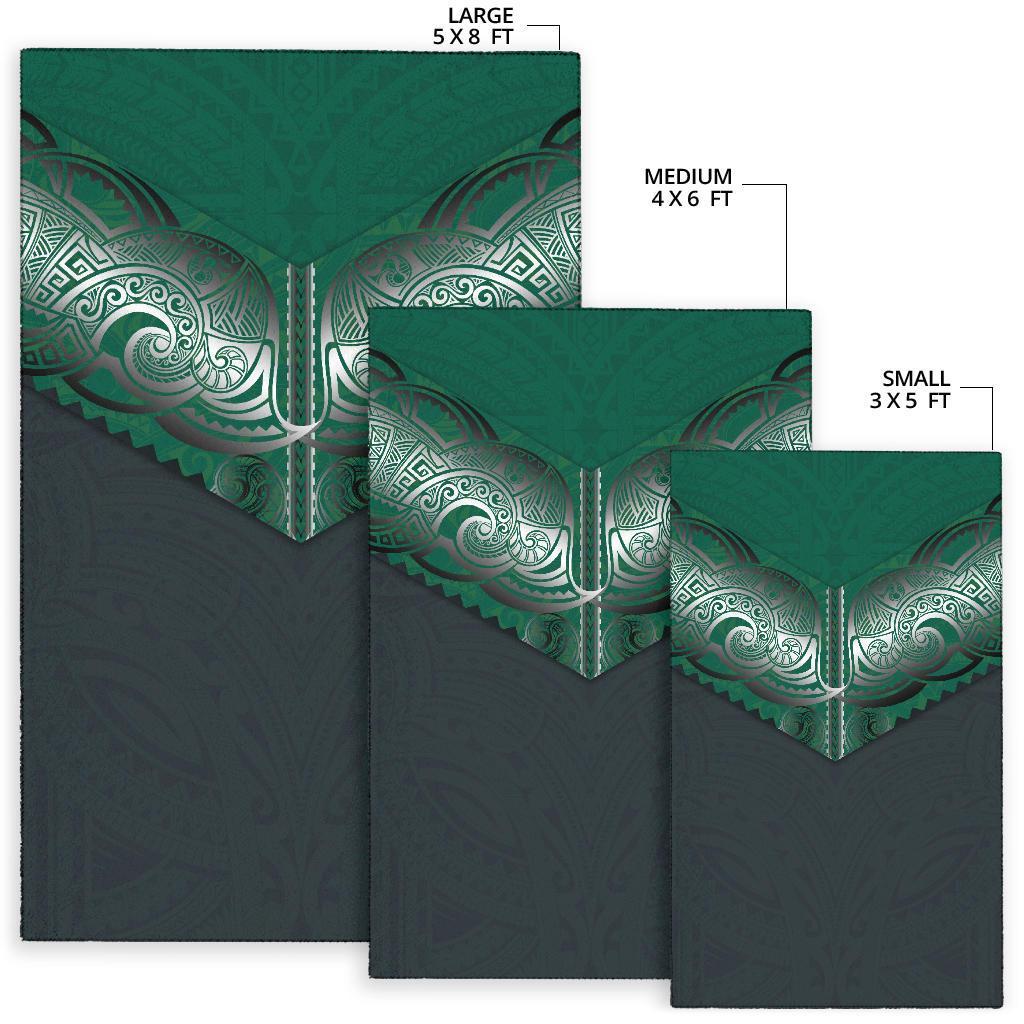 New ZealandKoru Polynesian Tattoo New Zealand Area Rug - Polynesian Pride