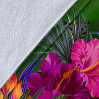 Pohnpei Premium Blanket - Turtle Plumeria Banana Leaf - Polynesian Pride