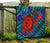 Hawaii Polynesian Premium Quilt - Hawaii Red Turtle Map & Purple Hibiscus - Polynesian Pride