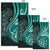 Fish Hook Area Rug Manta Polynesian Turquoise - Polynesian Pride