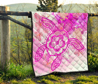 Hawaii Turtle Hibiscus Premium Quilt - Dreamy Style - AH - Polynesian Pride