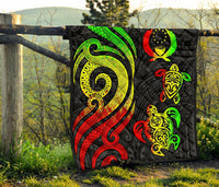 Pohnpei Premium Quilt - Reggae Tentacle Turtle - Polynesian Pride