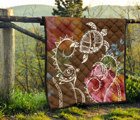 Hawaii Turtle Polynesian Premium Quilt - Herd Style - Polynesian Pride