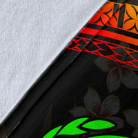 Samoa Polynesian Premium Blanket - Reggae Plumeria - Polynesian Pride