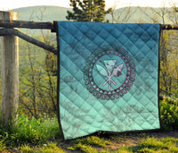 Hawaiian Map Kanaka Vintage Tropical Premium Quilt - Polynesian Pride