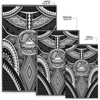 Polynesian Rugs - American Samoa Coat Of Arm With Poly Patterns - Polynesian Pride