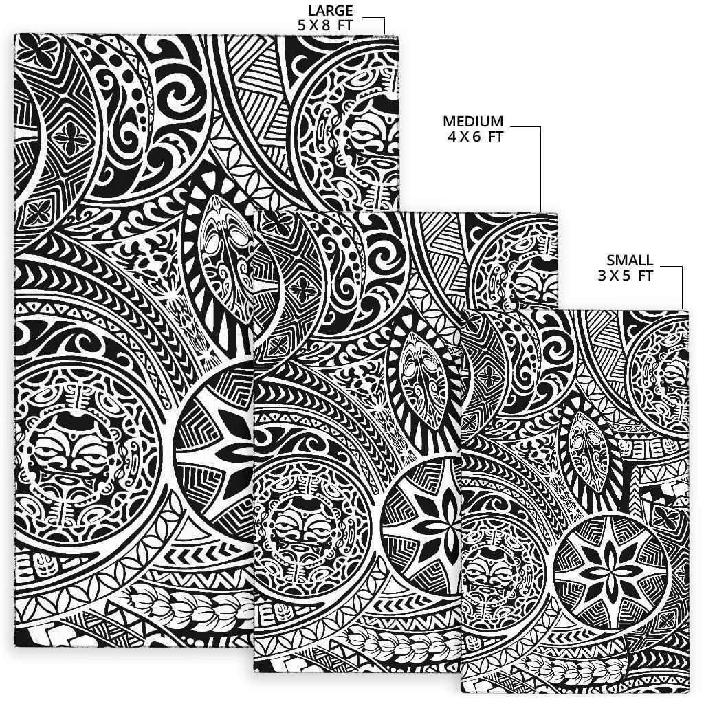 Hawaii Area Rug Polynesian Hawaiian Style Tribal Tattoo AH - Polynesian Pride