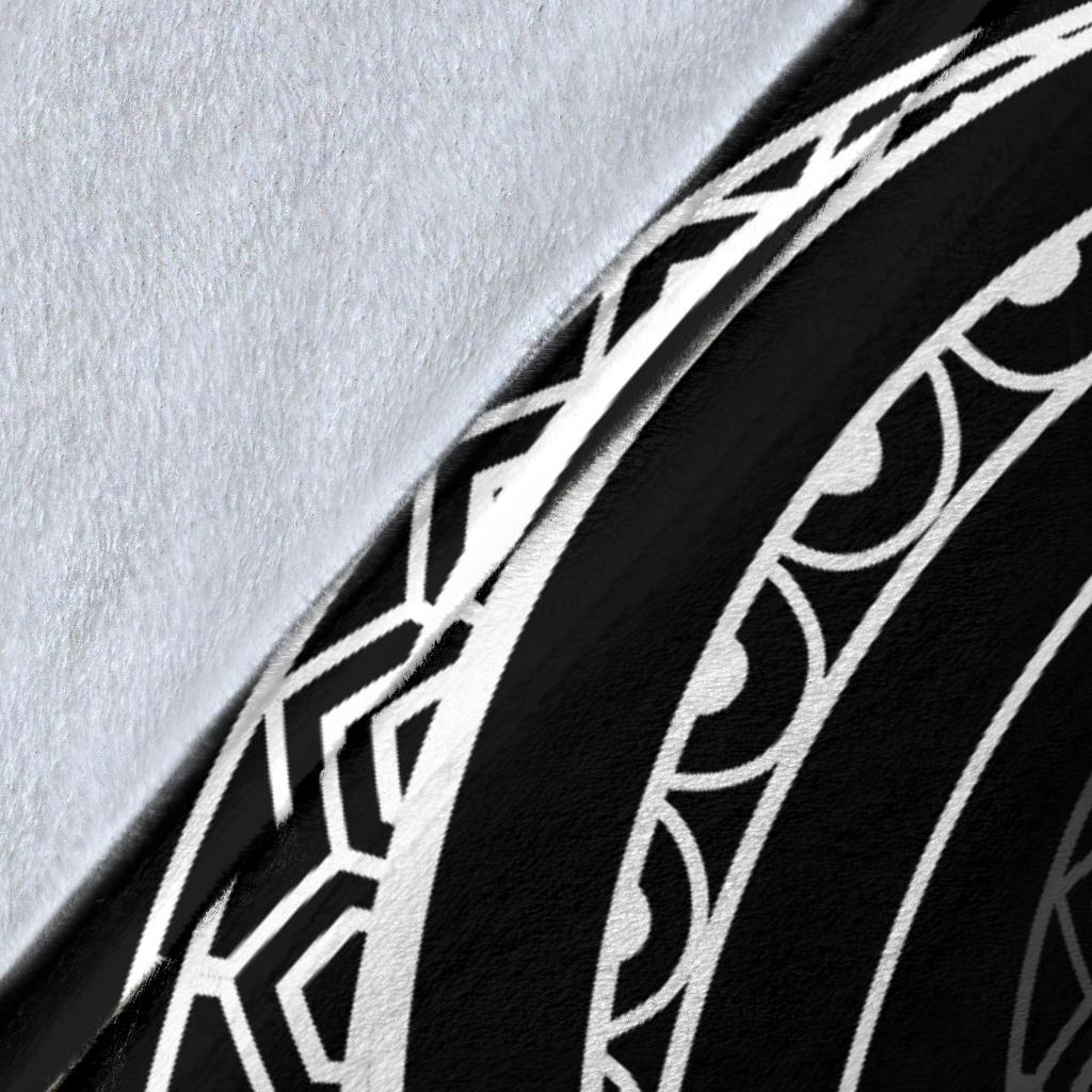 Hawaii Turtle Hibicus Premium Blanket - Frida Style - White - Polynesian Pride