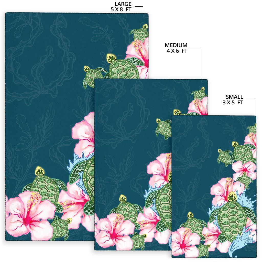 Hibiscus Turtle Dance Area Rug AH - Polynesian Pride