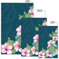 Hibiscus Turtle Dance Area Rug AH - Polynesian Pride