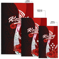 Kosrae Polynesian Area Rug - Coat Of Arm With Hibiscus - Polynesian Pride