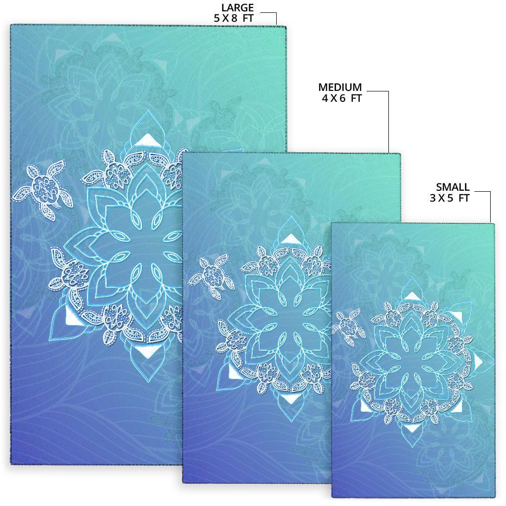 Flower Turtle Area Rug AH - Polynesian Pride
