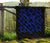 Hawaiian Premium Quilt Royal Pattern - Black And Blue - A1 Style - Polynesian Pride