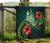 New Caledonia Polynesian Premium Quilt - Green Turtle Hibiscus - Polynesian Pride