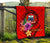 Samoa Polynesian Premium Quilt - Floral With Seal Red - Polynesian Pride