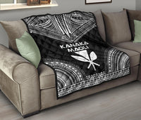 Hawaii Premium Quilt - Kanaka Maoli Polynesian Chief Black Version - Polynesian Pride