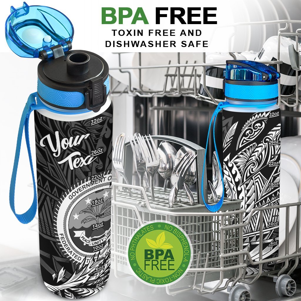 Federated States of Micronesia Custom Personalised Hydro Tracking Bottle - Wings Style - Polynesian Pride