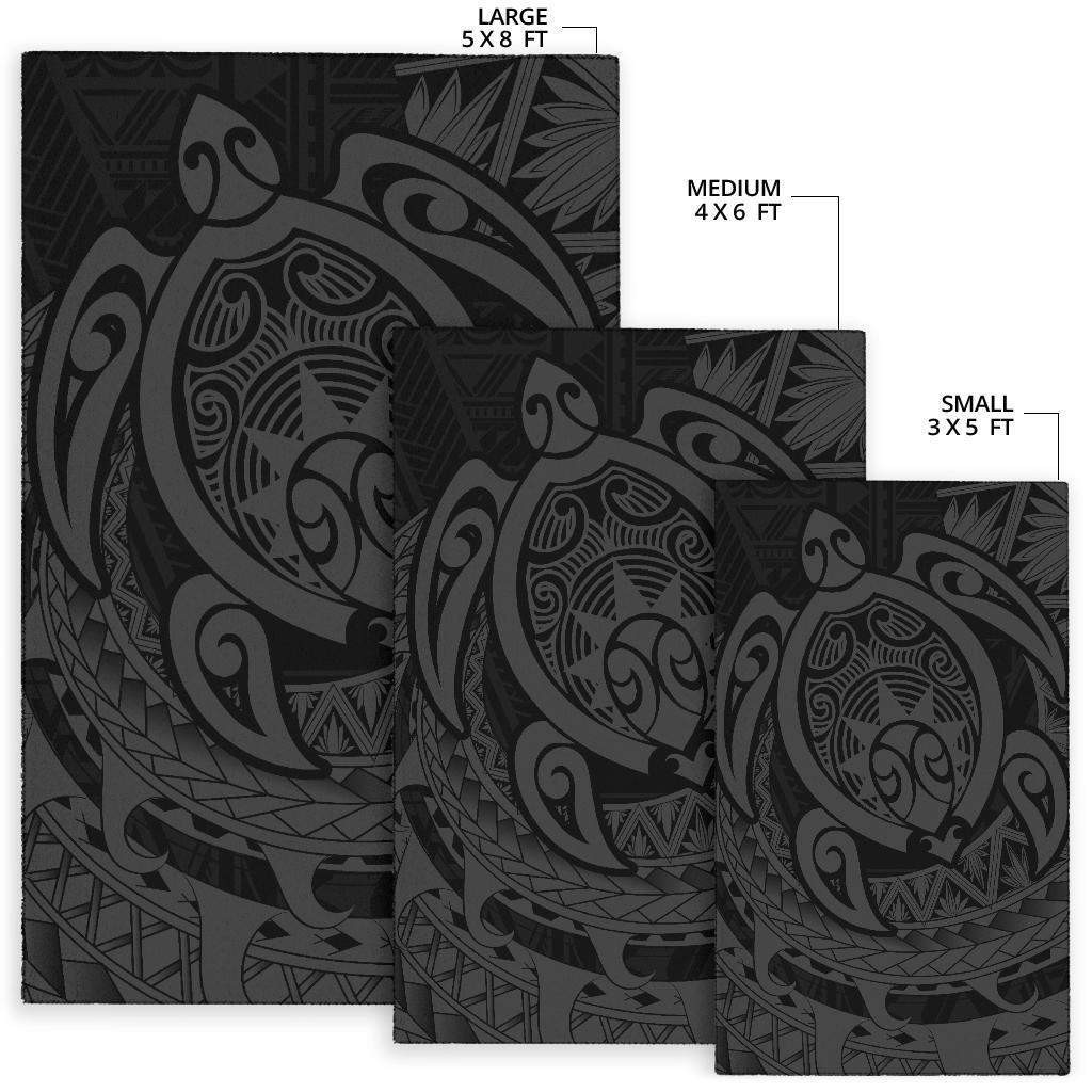 Hawaii Polynesian Turtle Rug - Gray - Polynesian Pride