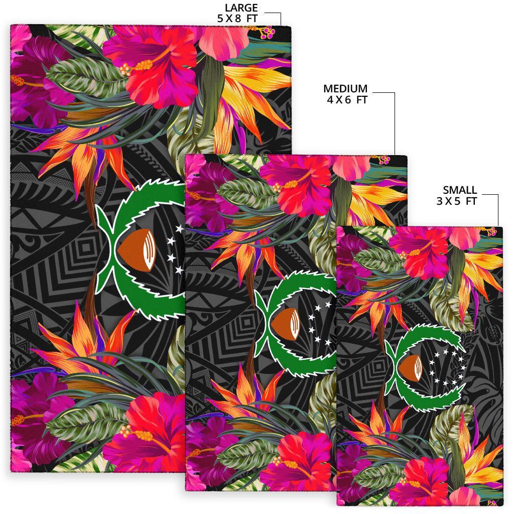 Pohnpei Area Rugs Hibiscus Polynesian Pattern - Polynesian Pride