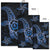 Kanaka Map Hibiscus Plumeria Turtle Art Polynesian Area Rug Blue AH - Polynesian Pride